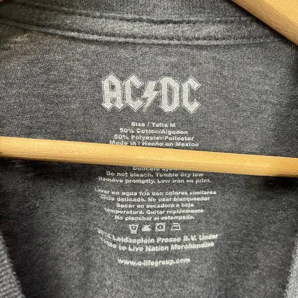 AC/DC Band Modern Graphic T-Shirt Grey Men’s Sz Medium - Picture 4 of 4